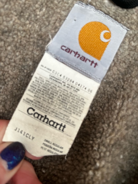 Carhartt J141CLY Sherpa Lined Clay distressed Duck Sierra Jacket Small - Picture 10 of 10